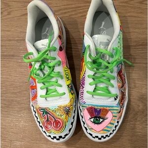Customized hand painted Puma shoes size‎ 11